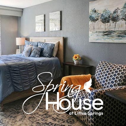 Senior living bedroom, Spring House, Lithia Springs GA